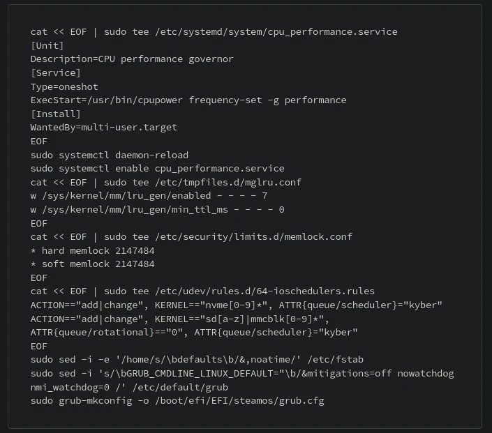Cover Image Looking To Increase Performance on the Steam Deck? There's a Script for That