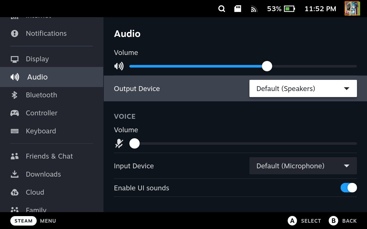 Audio device name change in SteamOS
