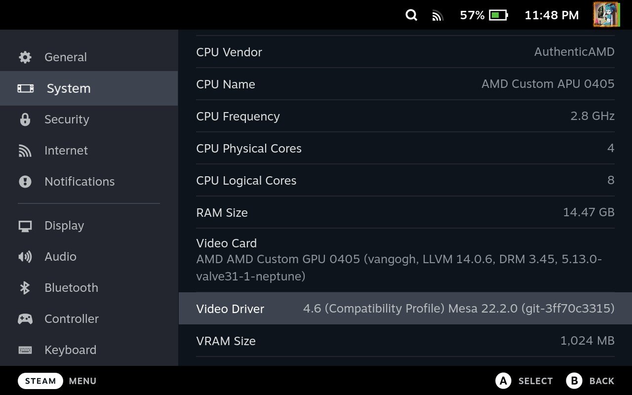 Mesa 22.2.0 in SteamOS