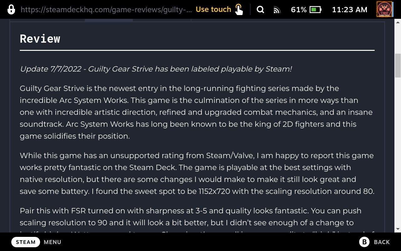 guilty gear sdhq review