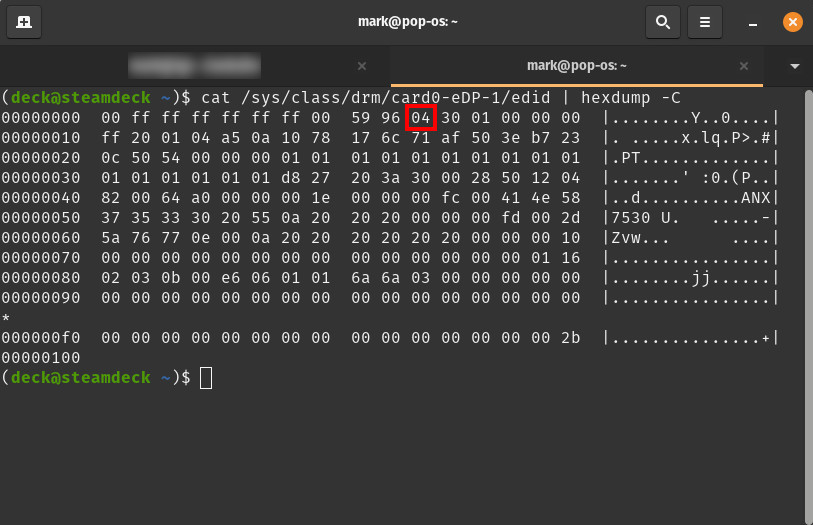 Display type on Steam Deck OLED