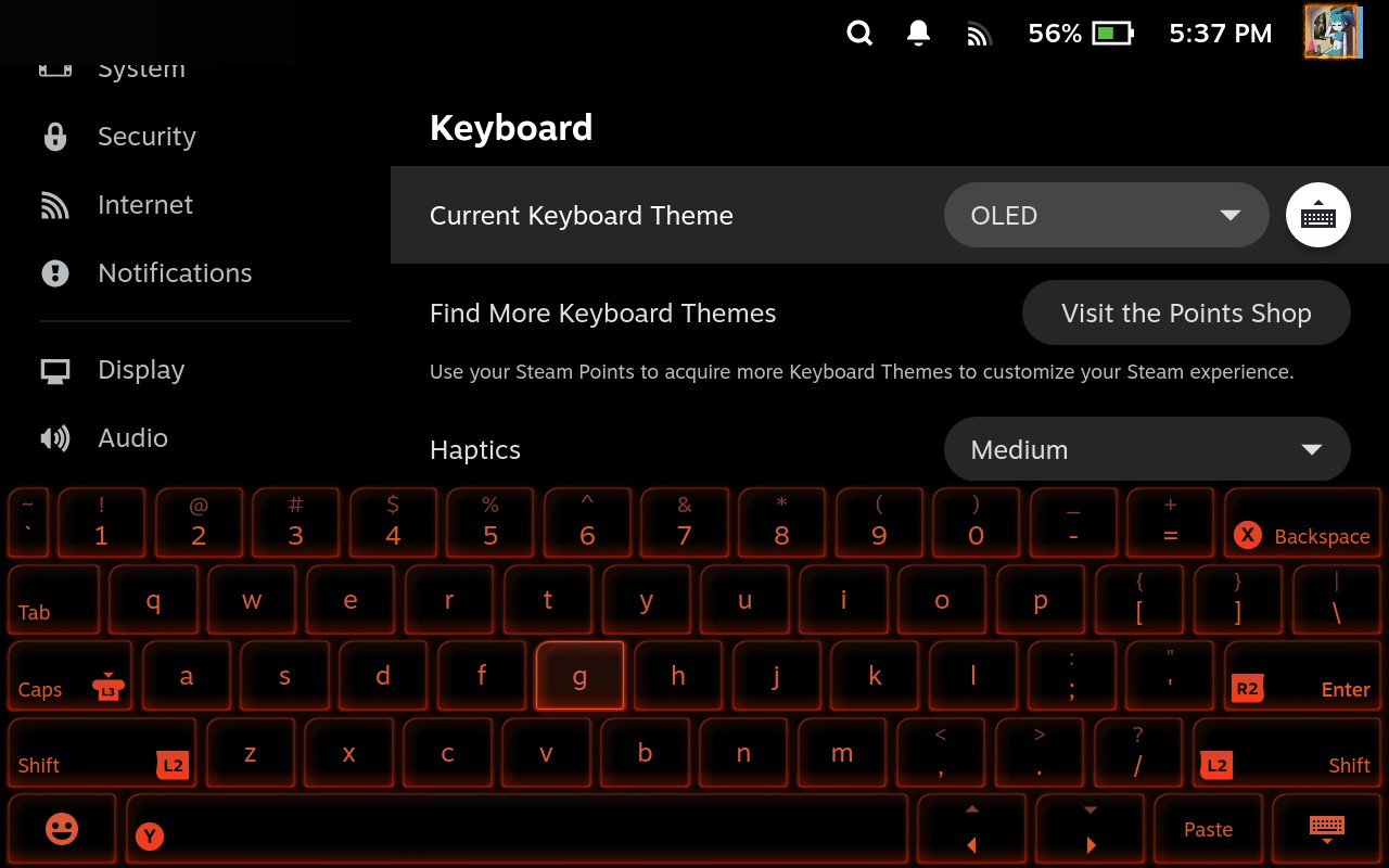 Steam Deck OLED LE - exclusive OSK theme
