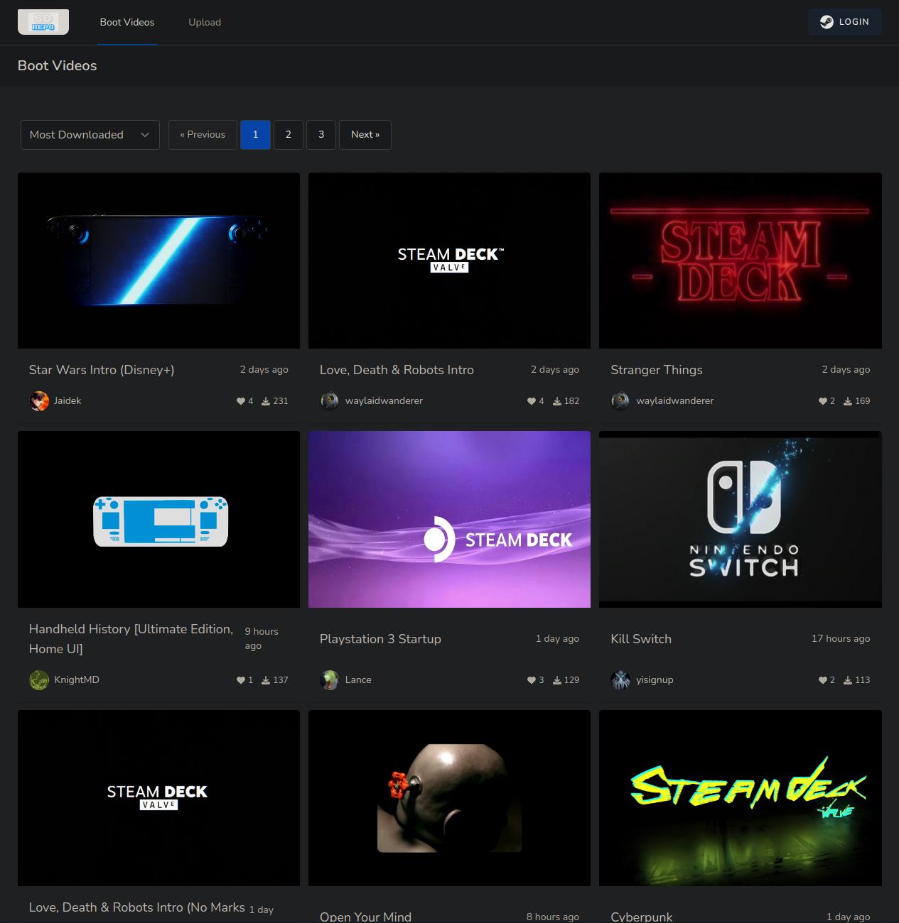 Cover Image Steam Deck Repo -- Quality Boot Videos For Your Steam Deck
