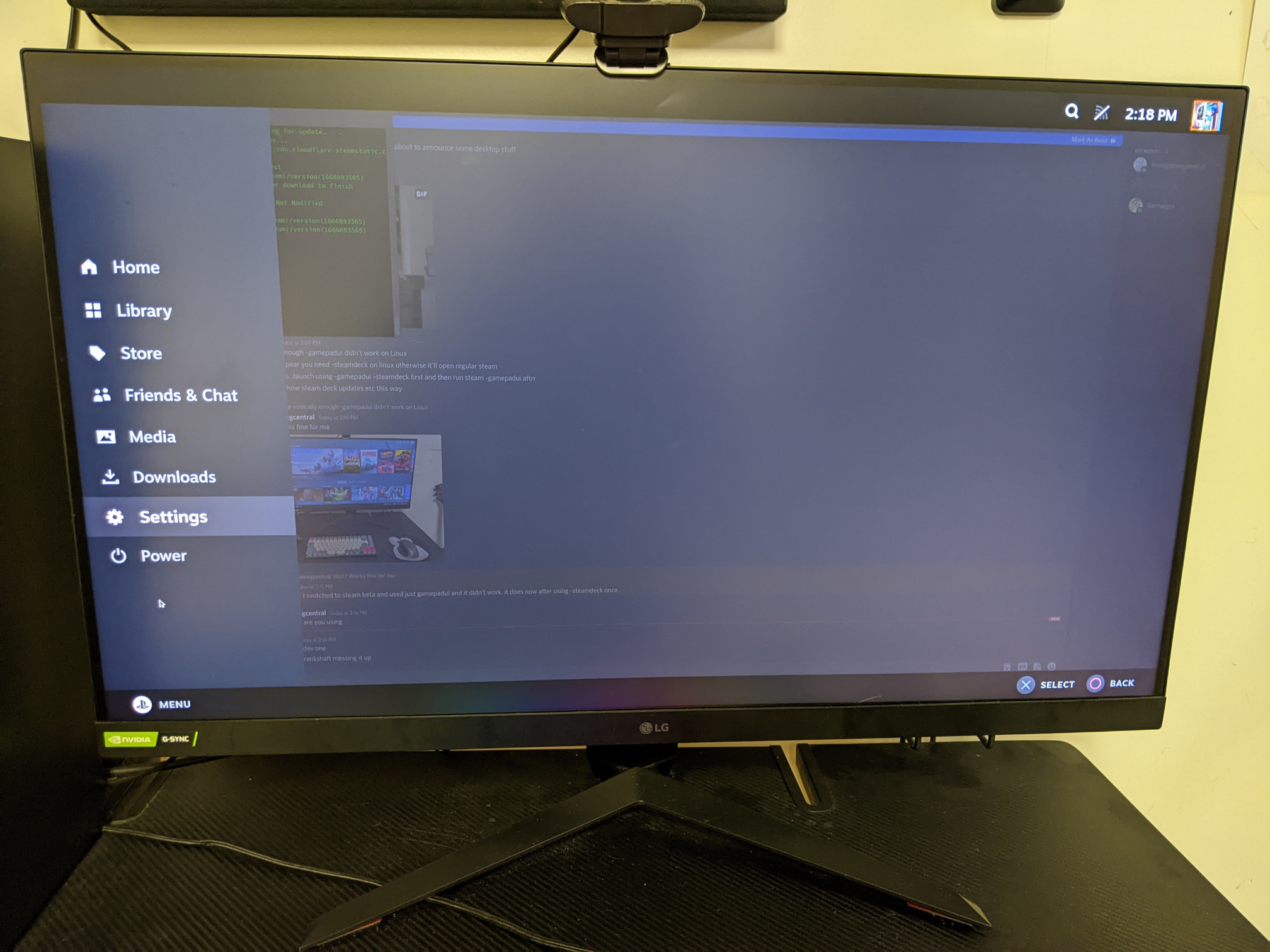 Steam Deck UI transparency bug