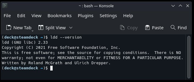 glibc on steamos