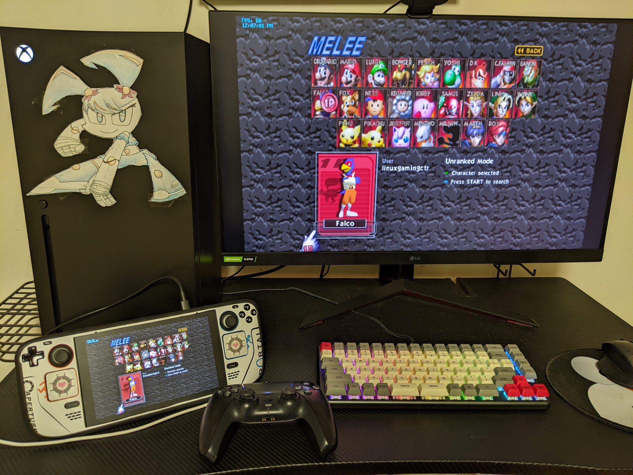 Streaming Slippi from my Deck