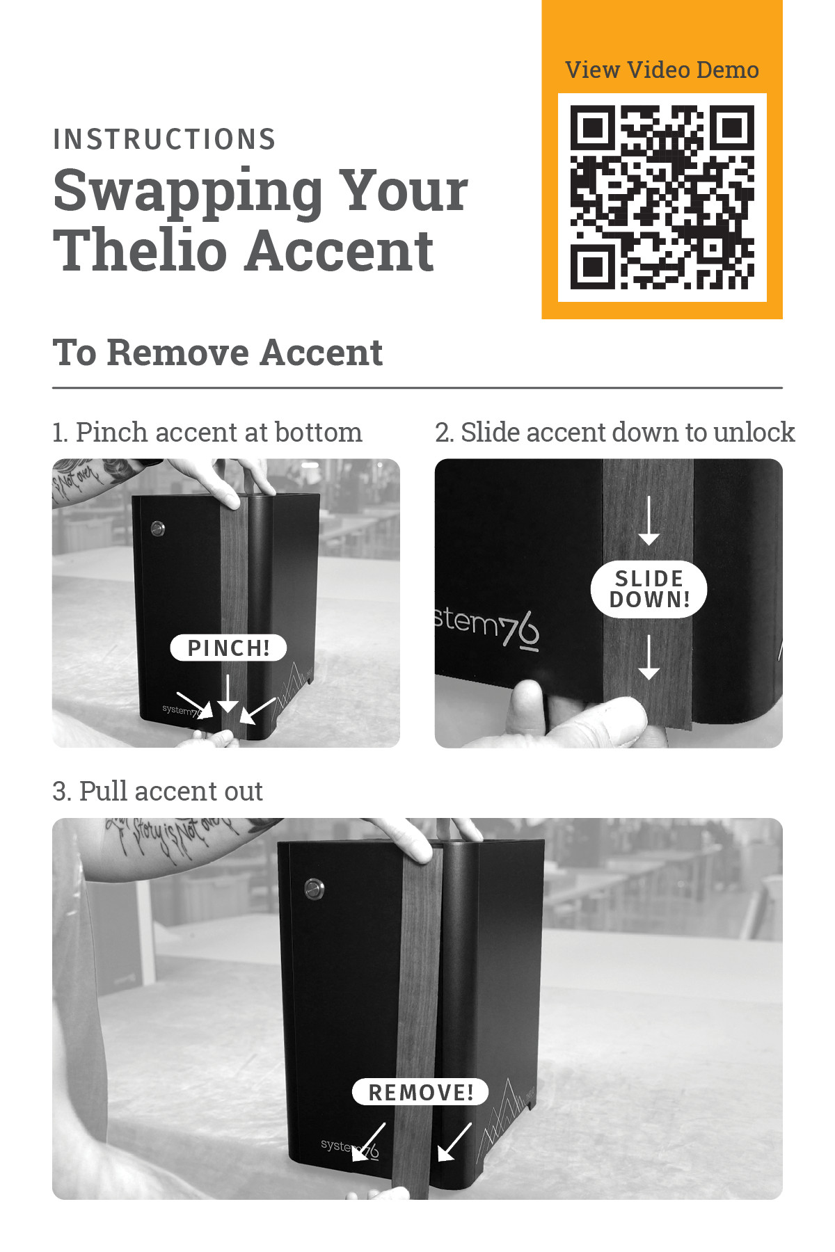 System76 how to swap out Thelio accents