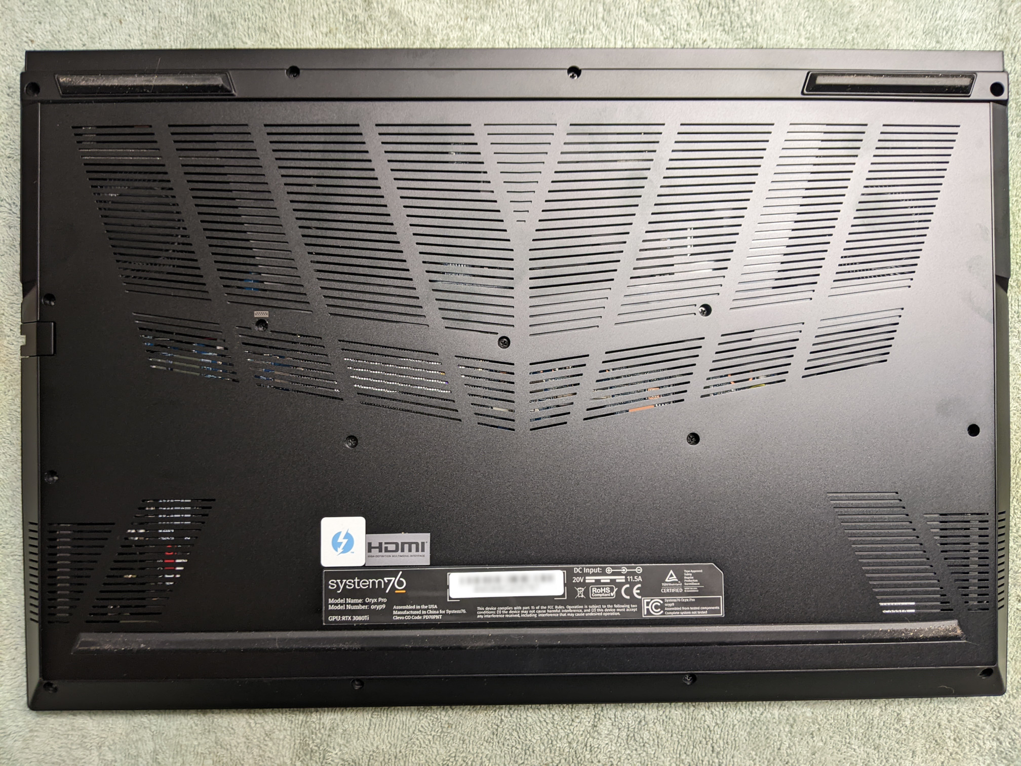 Oryx Pro bottom