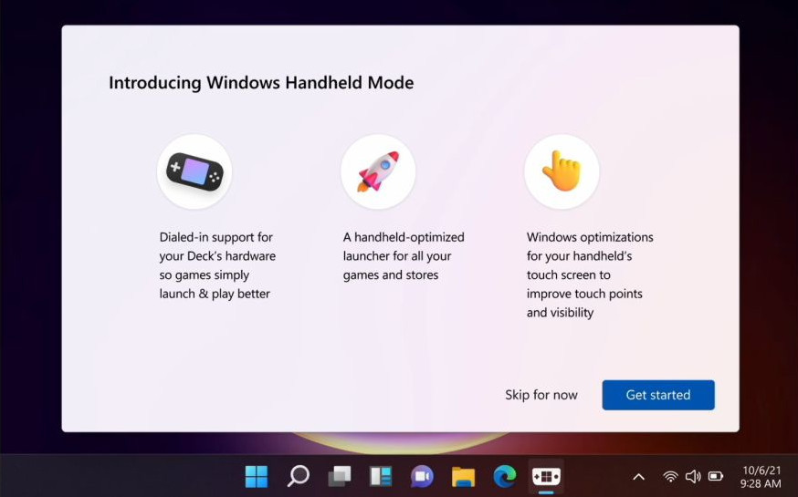 So, about that Windows Handheld Mode...